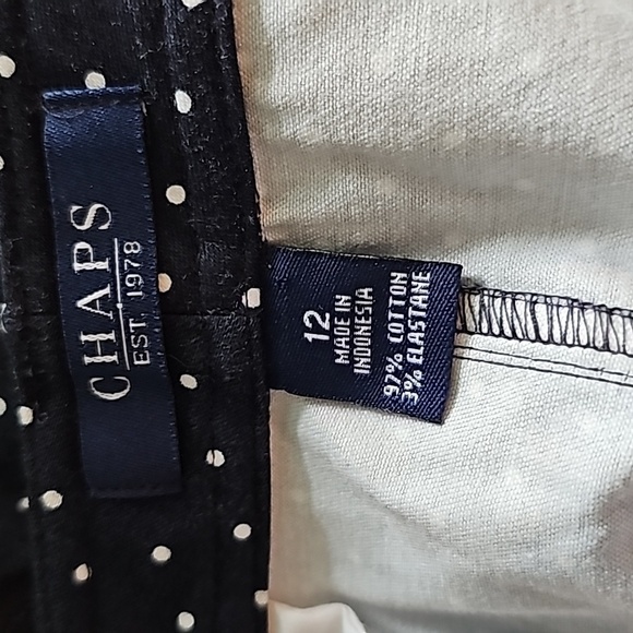 3/$25 Chaps by Ralph Lauren Size 12 Blue Polka Dot Skirt - Picture 3 of 3